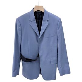 Dior Taillierte Baumwoll-Blousonjacke mit Gürtel Blau