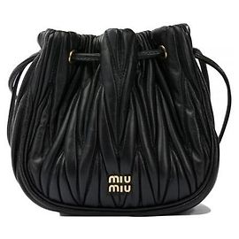 Miu Miu Borsa pouch in pelle Nappa Black AFPP