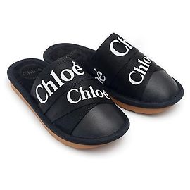 Chloé Mocassini Canvas Woody Strap