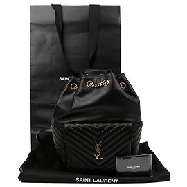 Saint Laurent Zaino Monogram in nappa matelassé Black