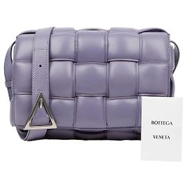 Bottega Veneta Bolsa de Ombro Cassette Acolchoada Purple