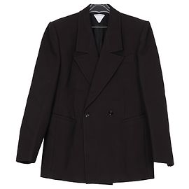 Bottega Veneta Structured Cotton Melange Jacket Brown