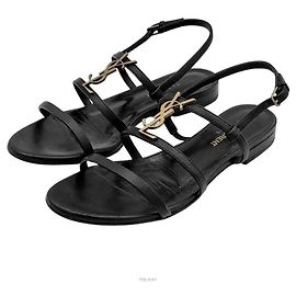 Sandali Saint Laurent in pelle nera