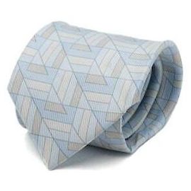 Hermès Sky Blue Beige Silk Tie