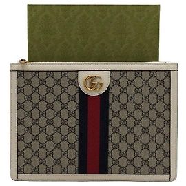Gucci Custodia Portfolio GG Bianca Borsa Clutch Unisex