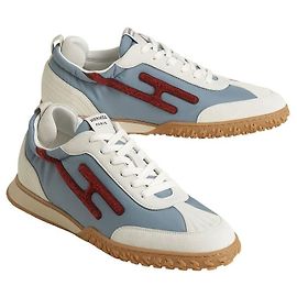Hermès Jet Sneaker Multicolore Bleu Galet Leder