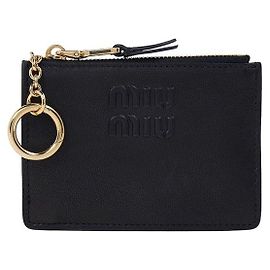 Miu Miu Porte-cartes en cuir Nappa pour femmes AEFX