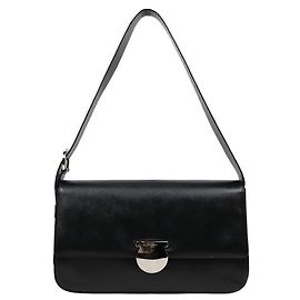 Salvatore Ferragamo Borsa a tracolla con patta Gancini nera