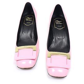 Roger Vivier Décolleté Trombetta in Vernice Rosa da Donna
