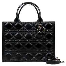 Dior Borsa Book Tote in pelle nera, dimensione Medium
