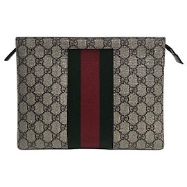 Gucci Clutch GG Supreme Canvas Web Beige
