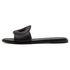 Dior D-Club Mules für Damen aus schwarzem Kalbsleder