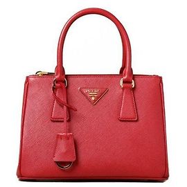 Prada Saffiano Small Galleria Bag Red