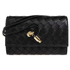 Bottega Veneta Borsa a Tracolla Intrecciato Nera