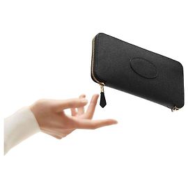 Cartera Hermès Macaron To Go Negra Epsom