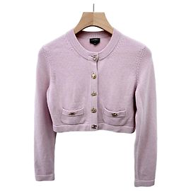 Chanel Kaschmir-Cardigan hellrosa