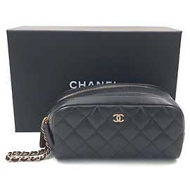 Chanel Borsa Pouch Bowling in Caviar