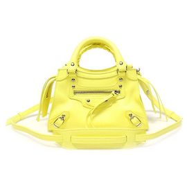 Balenciaga Neo Classic Top Handle Mini City in vitello giallo
