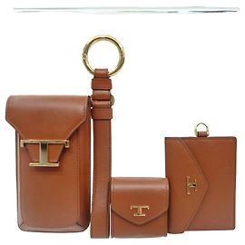 Tod's Set de Mini Bolso para Smartphone y Tarjetero de Cuero Atemporal