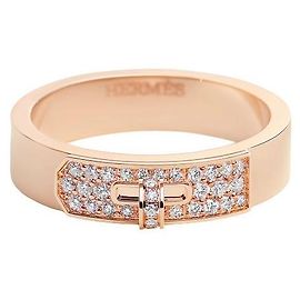Anillo Hermès Kelly en Oro Rosa y Diamantes