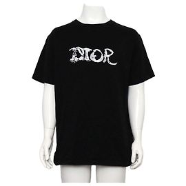 Dior T-shirt in cotone con logo ricamato da uomo