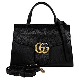 Gucci Mini sac cabas à poignée et bandoulière Noir