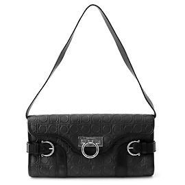 Borsa a tracolla in pelle nera Salvatore Ferragamo