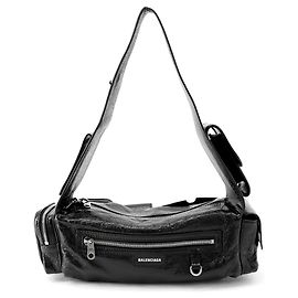 Borsa a tracolla Balenciaga in pelle nera