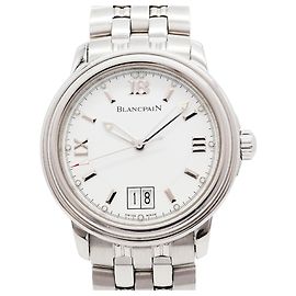 Blancpain Leman 2150-1127-71 Herrenuhr Weißes Zifferblatt