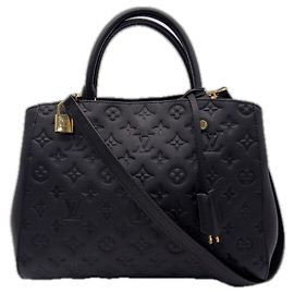 Borsa Louis Vuitton Monogram Empreinte Montaigne MM Noir