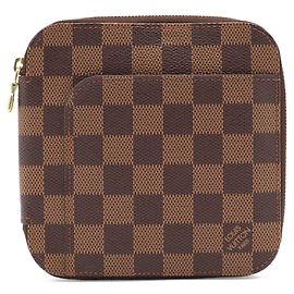 Portafoglio Bi-fold Rotondo Louis Vuitton Damier Olaf e Porta Passaporti