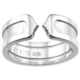 Anello Cartier C2 Small SM #50 in oro bianco 18K