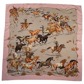 Hermès Seidentuch "Les Mustangs" Seidenschal