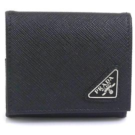 Prada Leather Coin Purse in Black