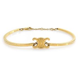 Céline Bracelet en métal doré Celine Triomphe