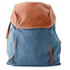 Loewe T Backpack Small Denim Leather Rucksack