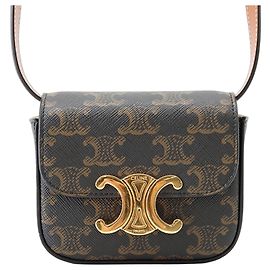 Céline Celine Triomphe Mini Claude Schultertasche aus Leder