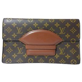 Louis Vuitton Monogram Pochette aus braunem Leder