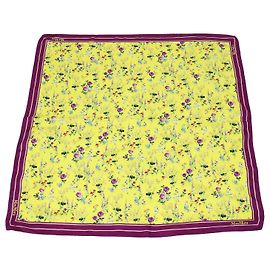 Sciarpa Max Mara in seta con stampa floreale viola/gialla