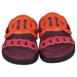 Hermès Hermes Extra Sandalen aus Leder Orange/Pink