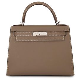 Hermès Borsa Hermes Kelly 28 in Etoupe Gray