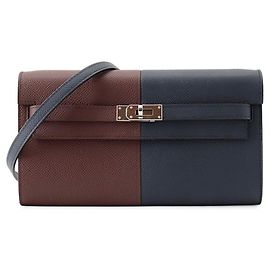 Hermès Hermes Kelly Chain/Shoulder Wallet in Blue Indigo