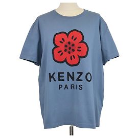 Kenzo Dark Grey Cotton Boke Flower Crewneck T-Shirt