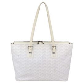 Tote Goyard Okinawa GM in tela rivestita Goyardine bianca