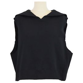 Sudadera sin mangas Miu Miu de tejido polar de algodón negro