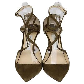 Décolleté Lancer in camoscio verde oliva Jimmy Choo