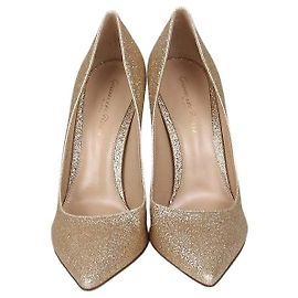 Décolleté a punta Gianvito Rossi Gold Glitter
