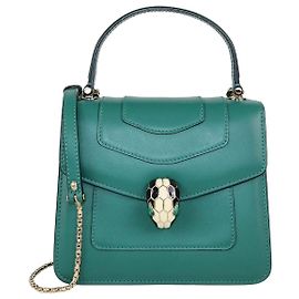 Bulgari Bolso de mano pequeño Bvlgari Serpenti Forever en piel verde