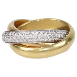 Cartier Trinity De Cartier Ring aus 18K Gold in drei Farbtönen Größe 49