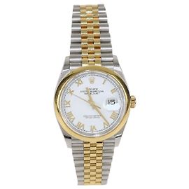 Rolex Datejust 36 mm Uhr aus Edelstahl und 18K Weiß-Gelbgold